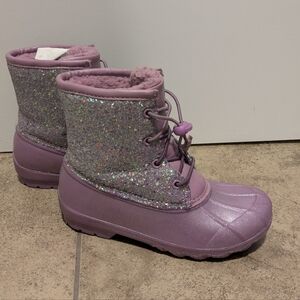 Wonder Nation Glittery Lavender Kids Boots Sz 13